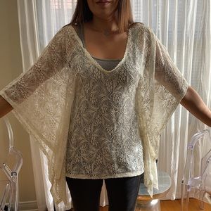 LF Lace top by Millau Batwing floral